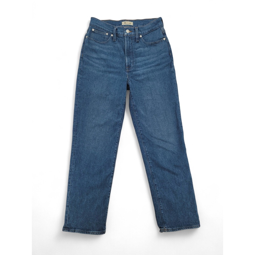 Madewell Perfect Vintage Straight Jeans‎ 28 High Rise Blue Denim Classic Fit
